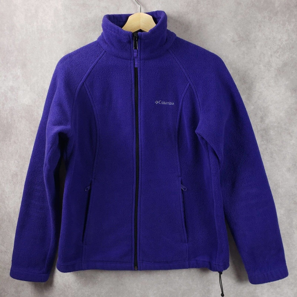 Columbia Women’s Fleece Benton Springs Full Zip Drawcord Jacket Purple Medium
